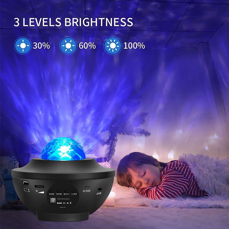 Lamp Starry Projector Light Lampu Tidur Proyektor Langit 2IN1 Galaxy Nebula Lamp