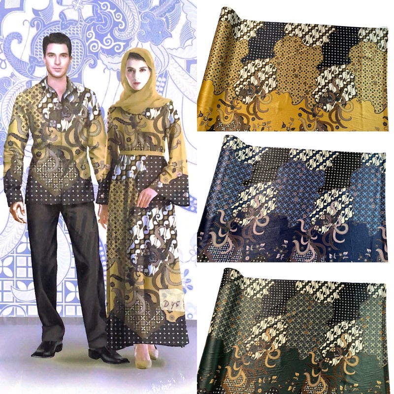 Kain Batik Meteran Bahan Semi Sutra Premium Kode B