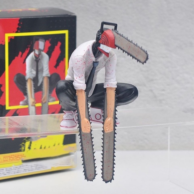 14cm Chainsaw Man Denji Anime Figure Denji/Power Action Figure Chainsaw Man Denji Patung Dewasa Model Kolekte Mainan Boneka