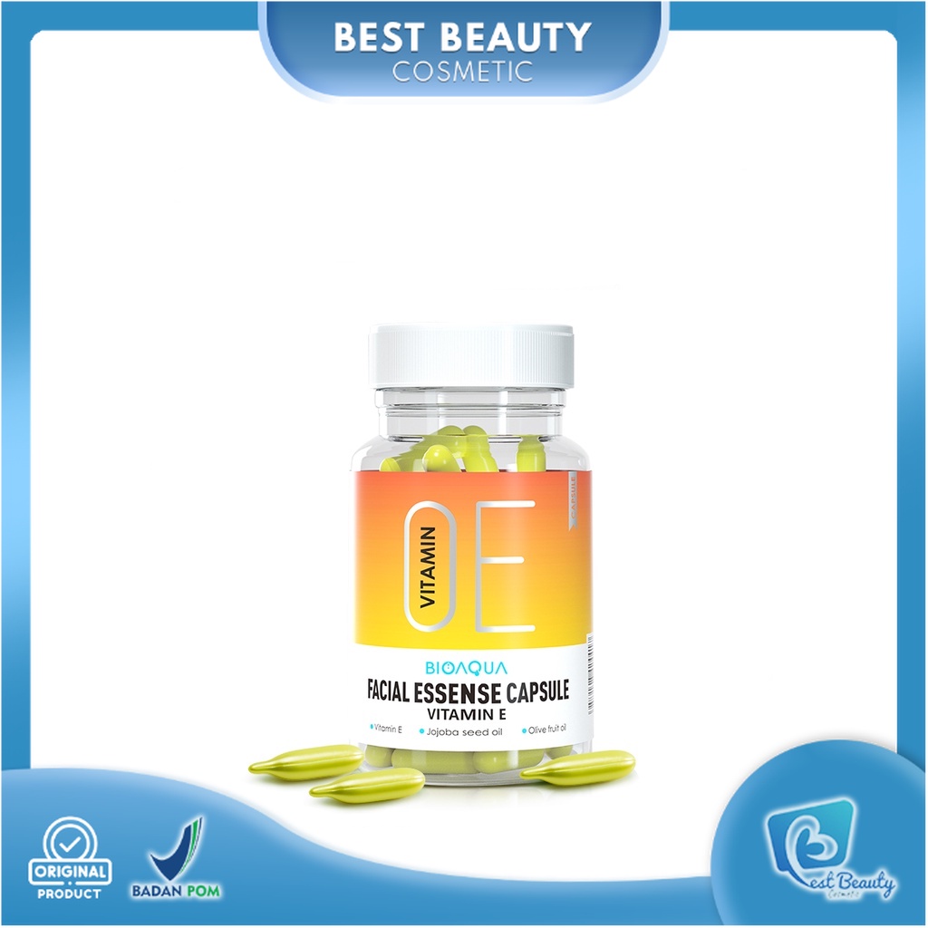 ★ BB ★ BIOAQUA Facial Essence Capsule Vitamine E 1 x 60Caps - Serum Wajah Vitamin E Facial Essence Moisturizing Anti-aging Serum - Repair Skin