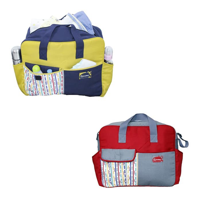 TAS BAYI KECIL/MEDIUM/BESAR SAKU KERUT SNOBBY LINE SERIES DIAPER BAG TPT1671 TPT1672 TPT1673