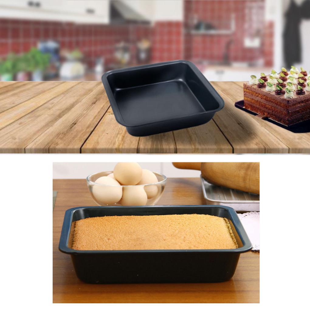 9inch Loyang Cetakan Persegi Bakeware Roti Tray Tools Pizza Oven Anti Lengket Carbon Steel Dessert Mini Cookie