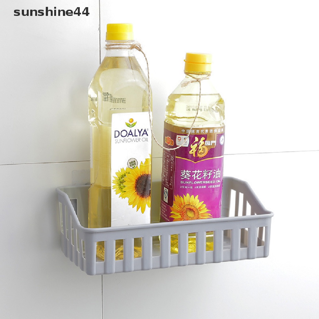 Sunshine Rak Kamar Mandi Organizer Toilet Perekat Shampoo Gel Storage Basket Shower Rack ID