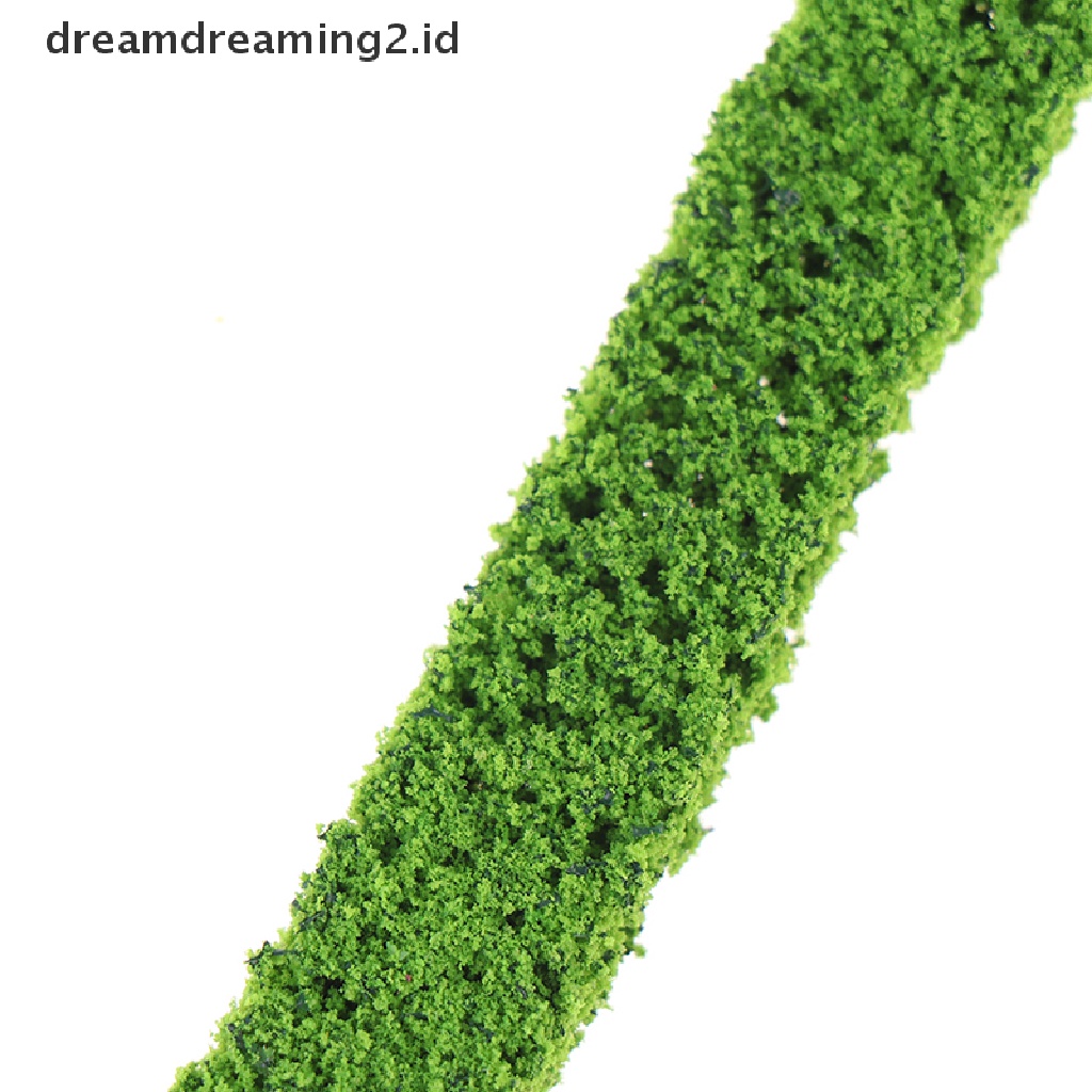 (hot) 2pcs Strip Perdu Meja Pasir Hijau Model Miniatur Simulasi Pagar Rumput DIY//
