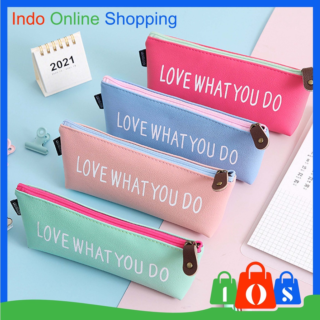 

IOS 305 Tempat Alat Tulis Tempat Pulpen Dan Pensil Bahan PU New Trending Tas Pensil Import COD