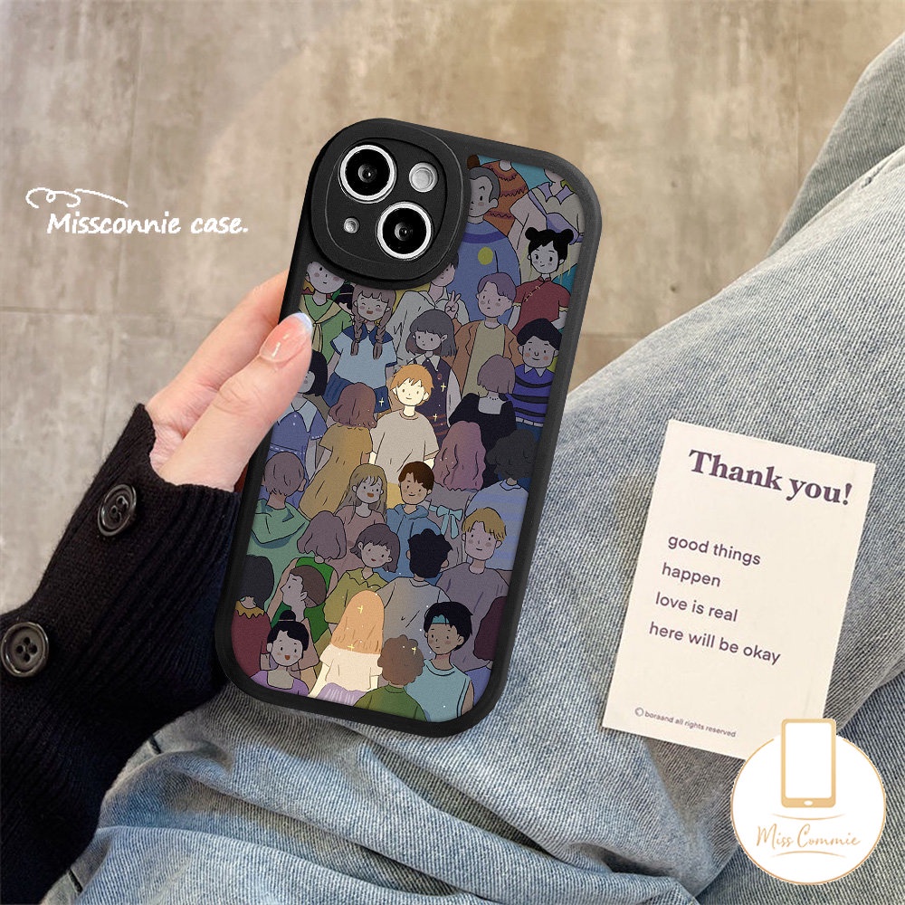 Ins Kreatif Kartun Pasangan Anak Laki-Laki Perempuan Kekasih Ponsel Case Infinix Hot11 10 9 Bermain 10s 11s 9 10T Panas10 Lite Note8 Pintar5 6 Shockproof Lembut Tpu Cover