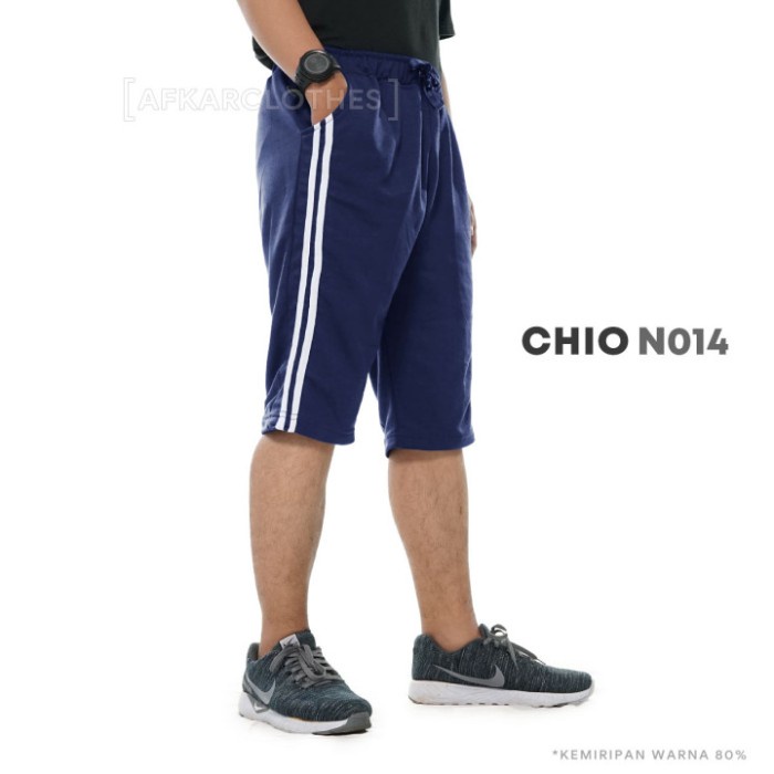 Promo - Afkar Clothes CHIO Short Pants - Celana Pendek Olahraga - Celana Boxer - Navy, M - The Best 