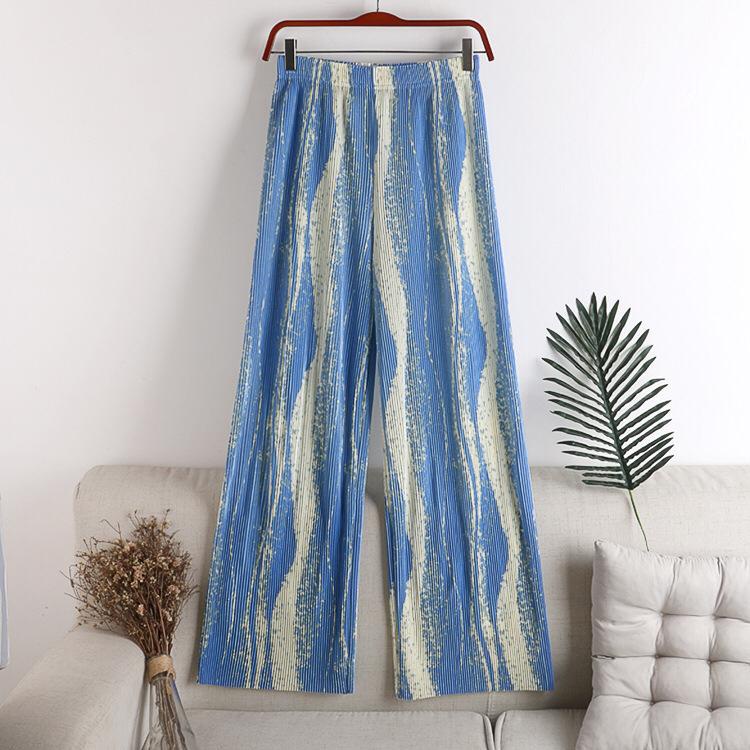 GROSIRTAS TG1706 Celana Kulot Tiedye Pleated Plisket Wanita Import Rainbow Long Pants Straight Bermotif Tiedye Fashion Style Korean