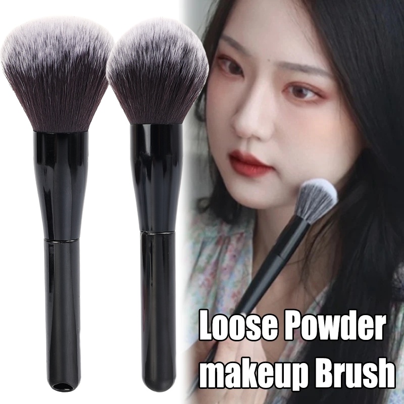 1pc Hitam Single Besar Longgar Bubuk Makeup Brushes Flat Top Foundation Brush Face Blush Contour Brush Makeup Alat