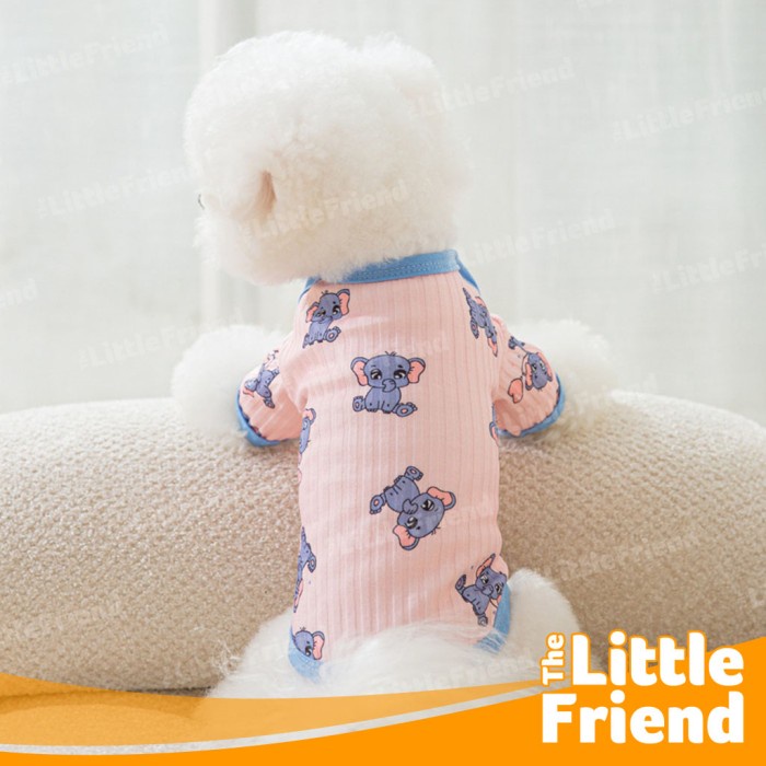 Baju Anjing Kucing Kaos Tipis dan Dingin Motif Cute Baby Elephant