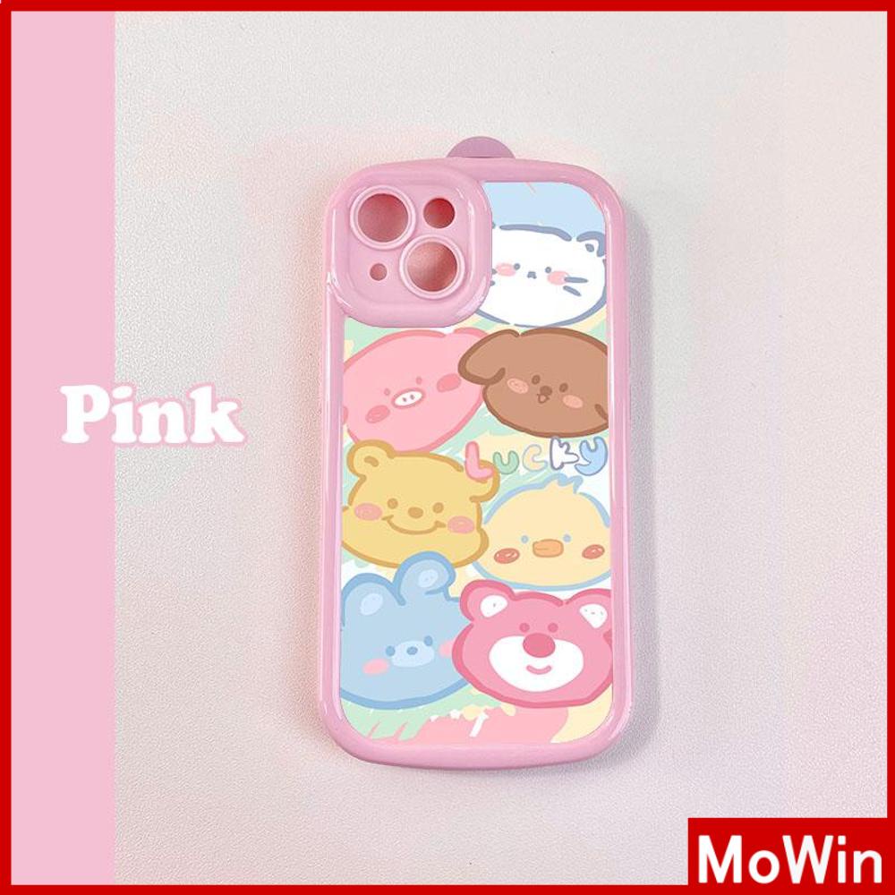 For iPhone 14 Pro Max iPhone Case Cream Pink TPU Soft Case Camera Cover Airbag Shockproof Cute Cartoon Bear Compatible with iPhone 13 Pro max 12 Pro Max 11 Pro Max xr xs max 7Plus