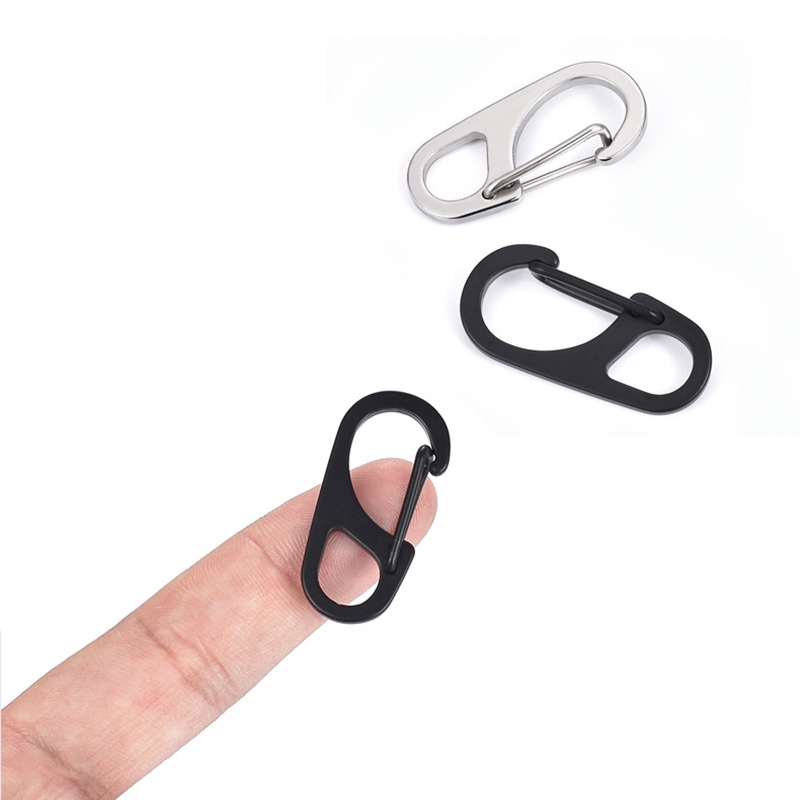 [HOT Sale] Klip Carabiner Mini Kreatif Gantungan Kunci Aksesoris Populer Snap Hooks Dengan Mata Tetap Musim Semi Gantungan Kunci Gesper Serbaguna Pria Wanita Untuk Mobil Keyring, Tas Klasik