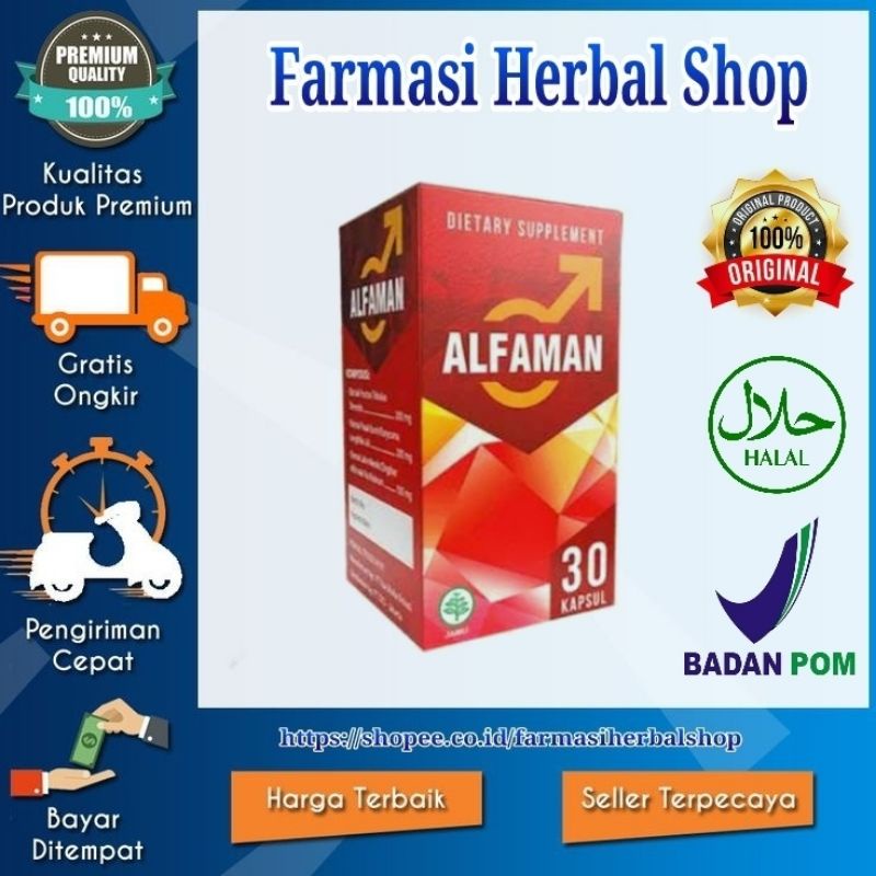 100% ORIGINAL Obat Alfaman Suplement Untuk Pria 30 Kapsul Original