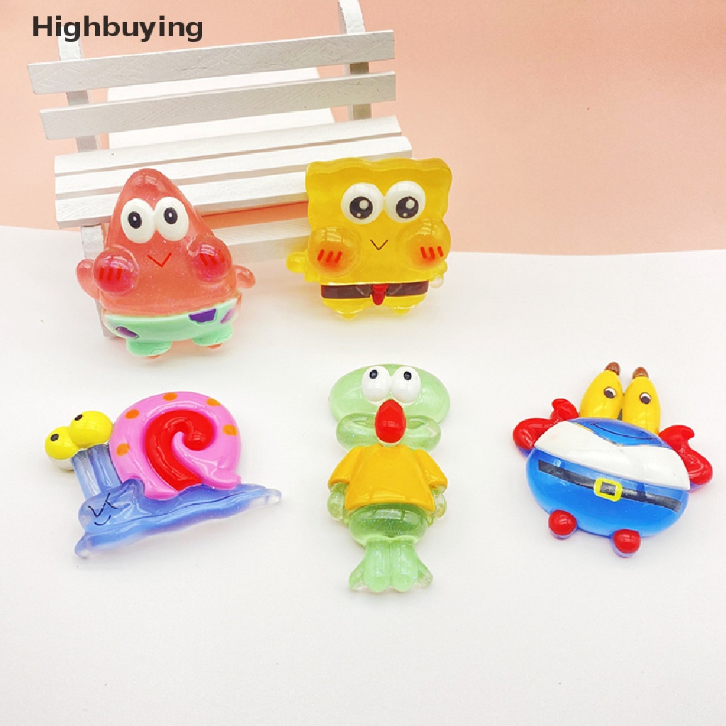 Hbid 1Pcs Fluorescence Mini Kartun Resin Mainan DIY Handmade Perhiasan Aksesoris Miniatur Dekorasi Lucu Ornamen Hadiah Glory