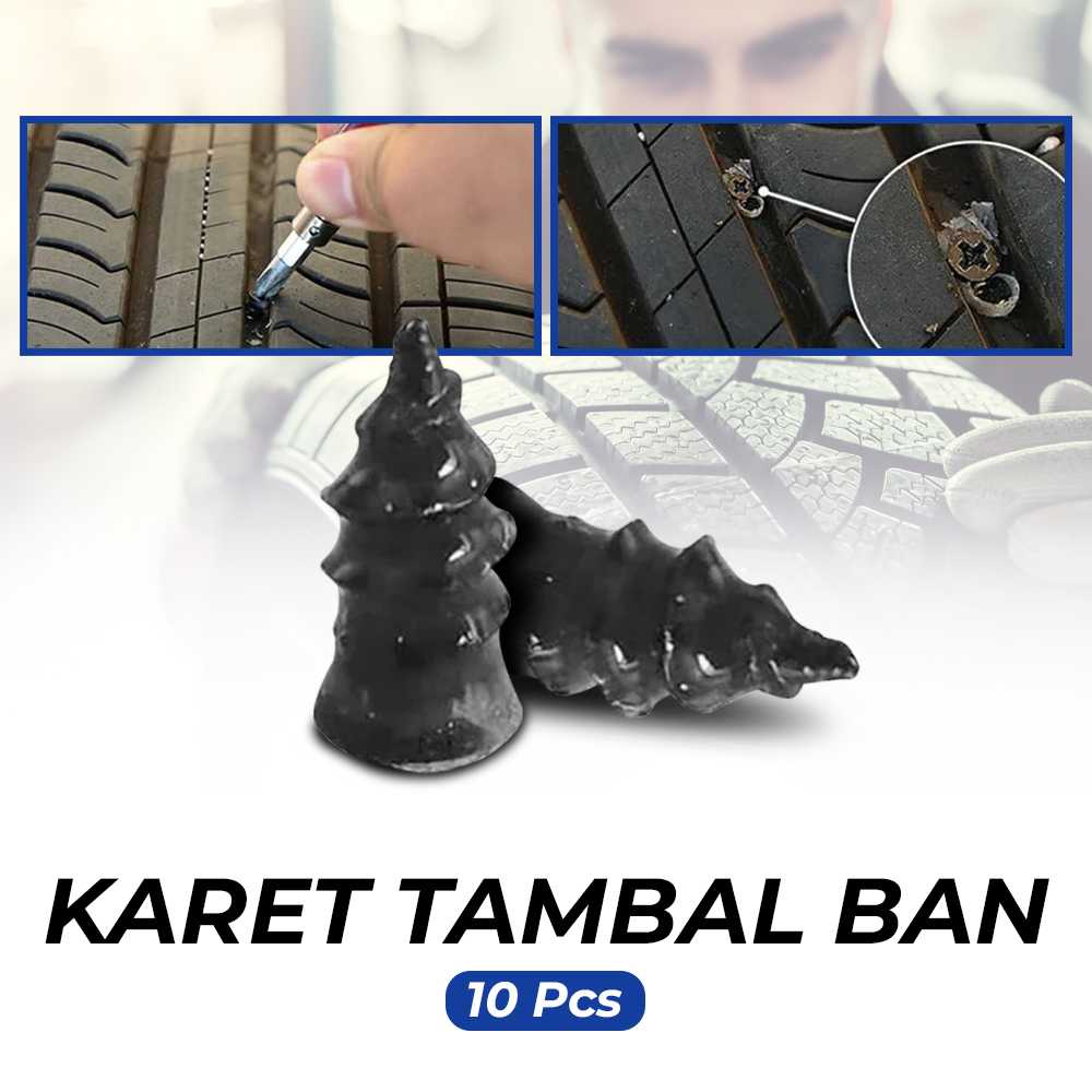 Karet Tambal Ban Rubber Stud Tire Fast Repair 10 PCS Alat Mobil Burnhilda