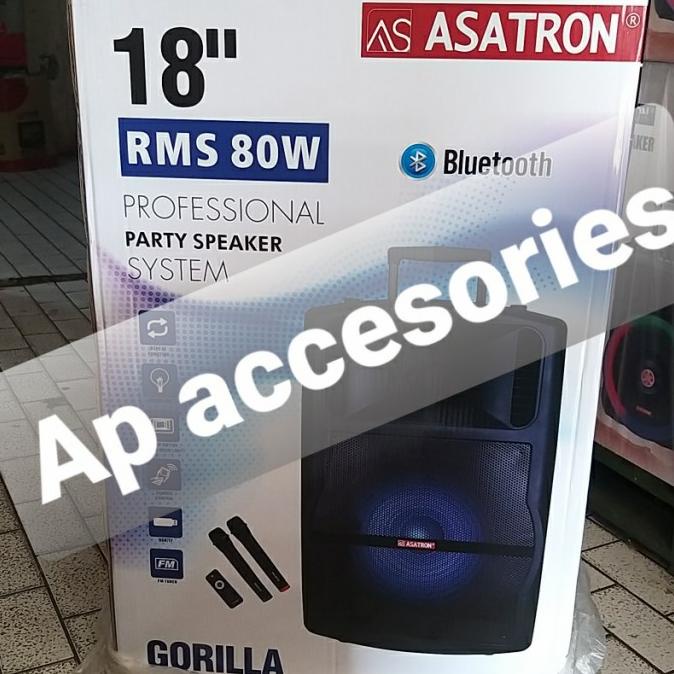Speaker Aktif Bluetooth portable Asatron 18 inch Asatron GORILLA 18in