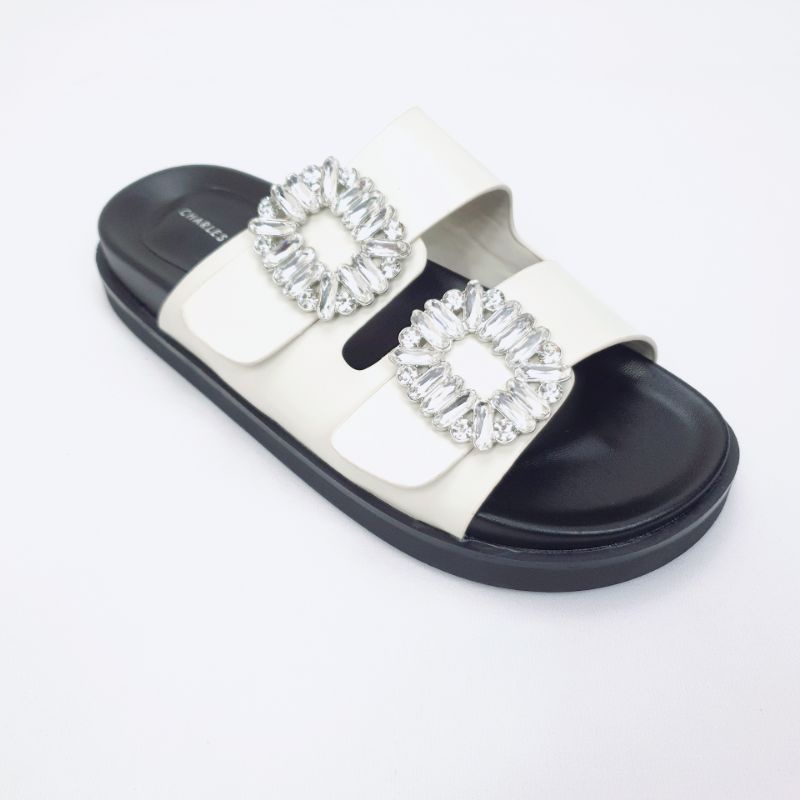 Sandal Flat Wanita Double Strap Flatform 60028-3