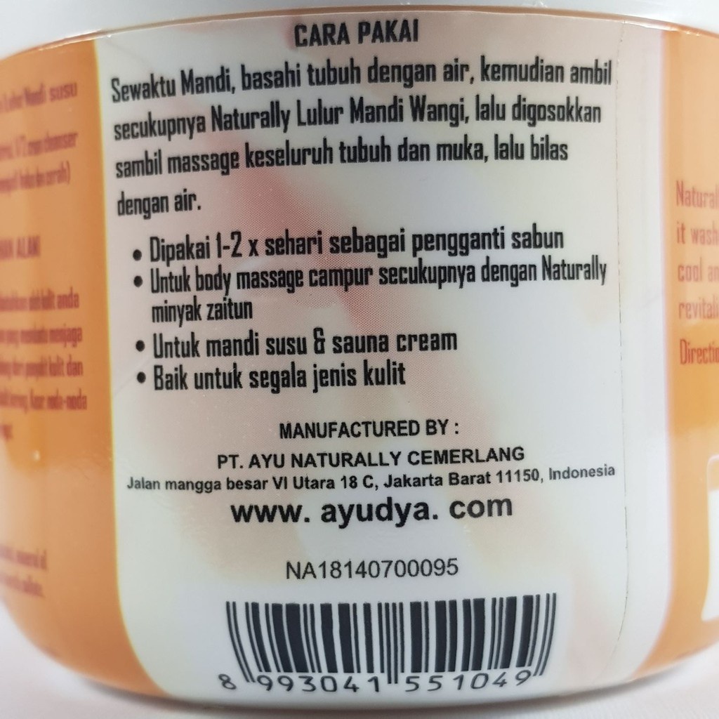 Naturally Sabun Lulur Mandi Susu