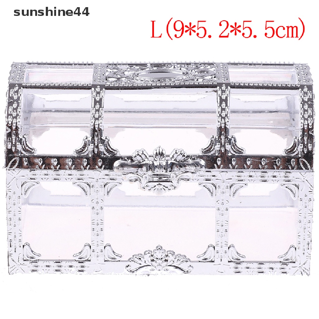 Sunshine 1PC Portabel Permen Hollow Emas Perak Harta Karun Dada Case Organizer Kotak Penyimpanan ID