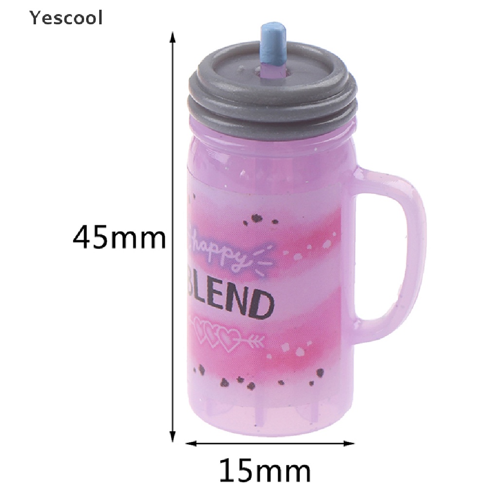 Yescool 3Pcs/set 1: 12rumah Boneka Miniatur Botol Minum Jus Minum Boneka Mainan Dapur ID