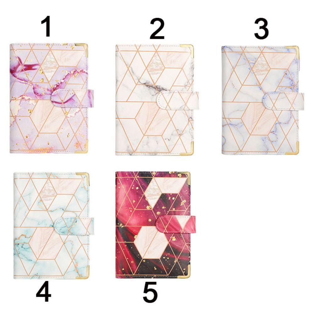 [Elegan] Binder Notebook Planned Colorful Marble Case Bill Organizer Uang Tabungan Manajemen Keuangan Cash Amplop