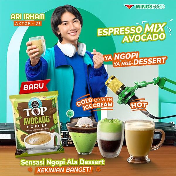 

Top Coffee Kopi Instan Avocado 20 gr isi 6 sachet x 3 pack