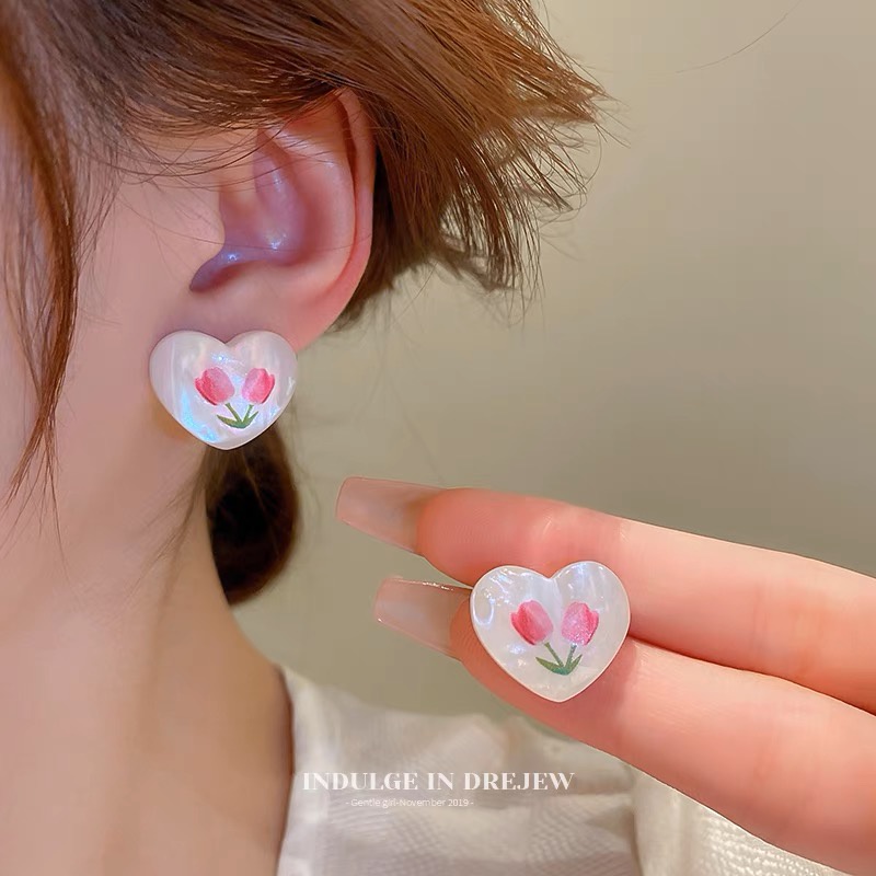 Anting Rumbai Panjang Jarum Perak925 Kualitas Tinggi Temperamen Versi Korea Retro Bunga Kartun Anting Perempuan