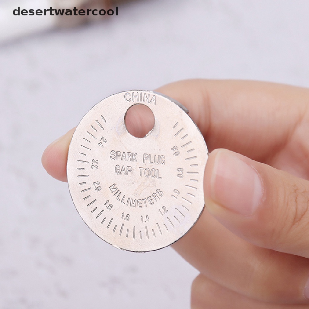 Deid 1PC 0.6-2.4mm Range Coin-Type Spark Plug Gage Gap Tool Feeler Spark Plug Gap Measurement Tool Martijn