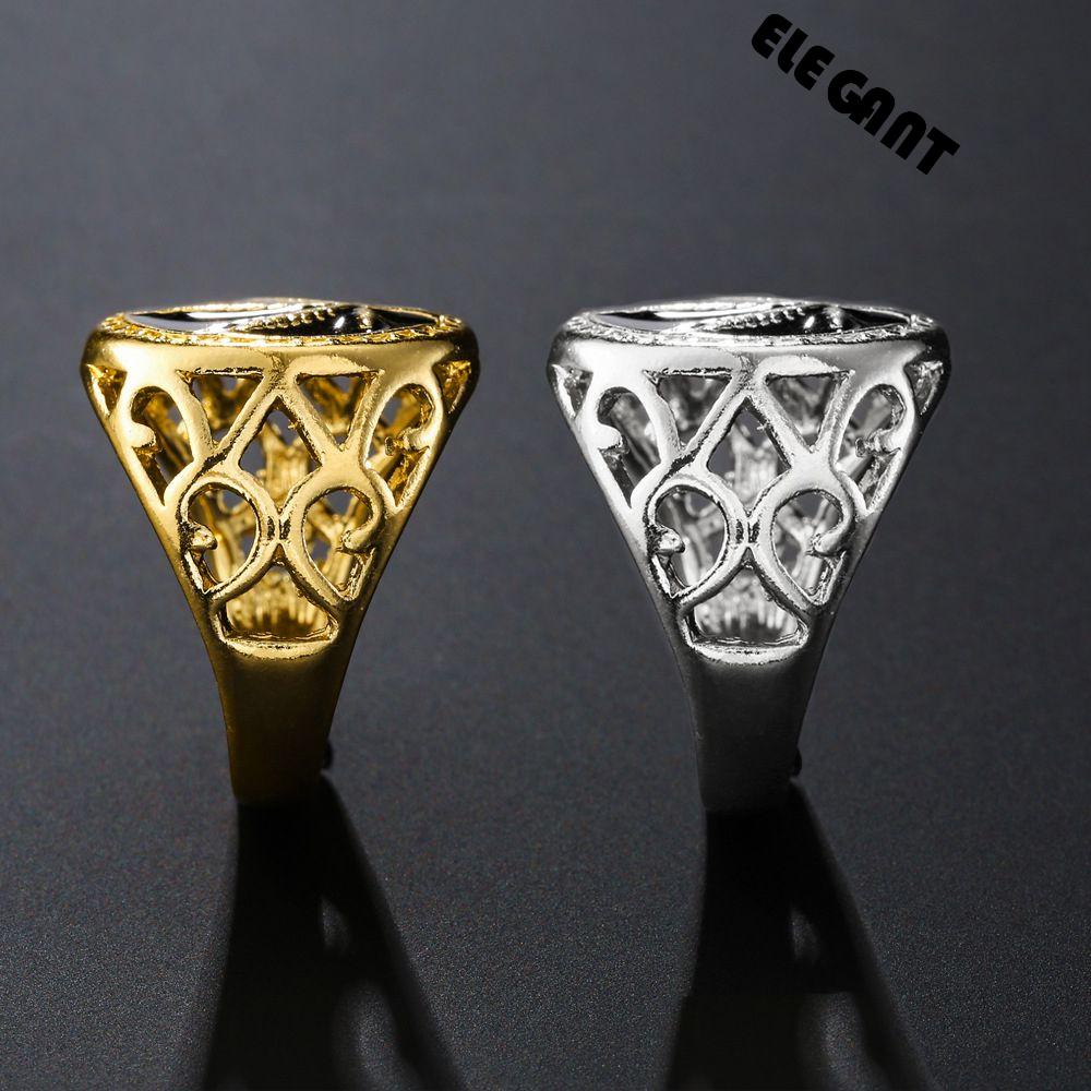 [Elegan] Maple Leaves Cincin Mode Vintage Menetes Minyak Hadiah Hari Valentine Paduan Banyak Ukuran Unisex Rings