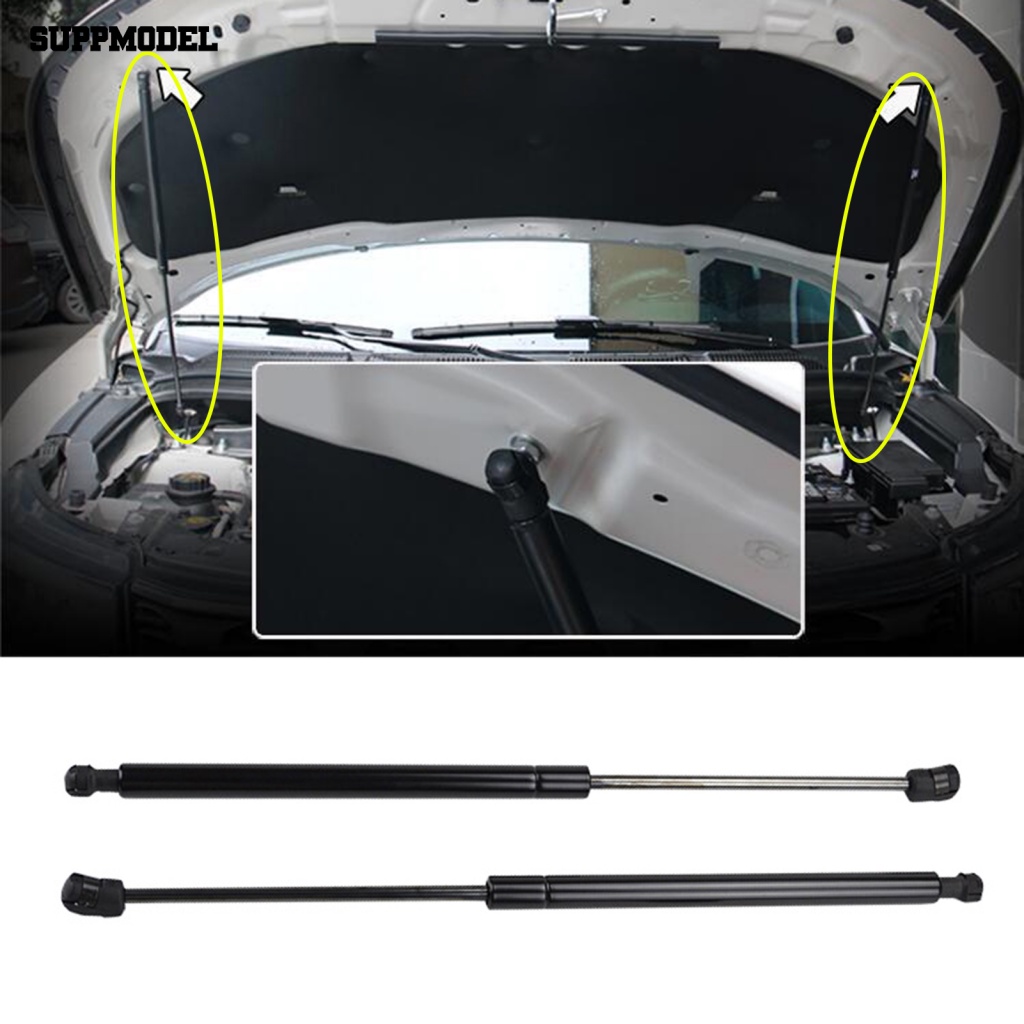 Suppmodel 2Pcs Hitam Penyangga Tudung Depan Bahan Baja Karbon Bonnet Shock Strut Support Dimodifikasi Untuk Hyundai Encino