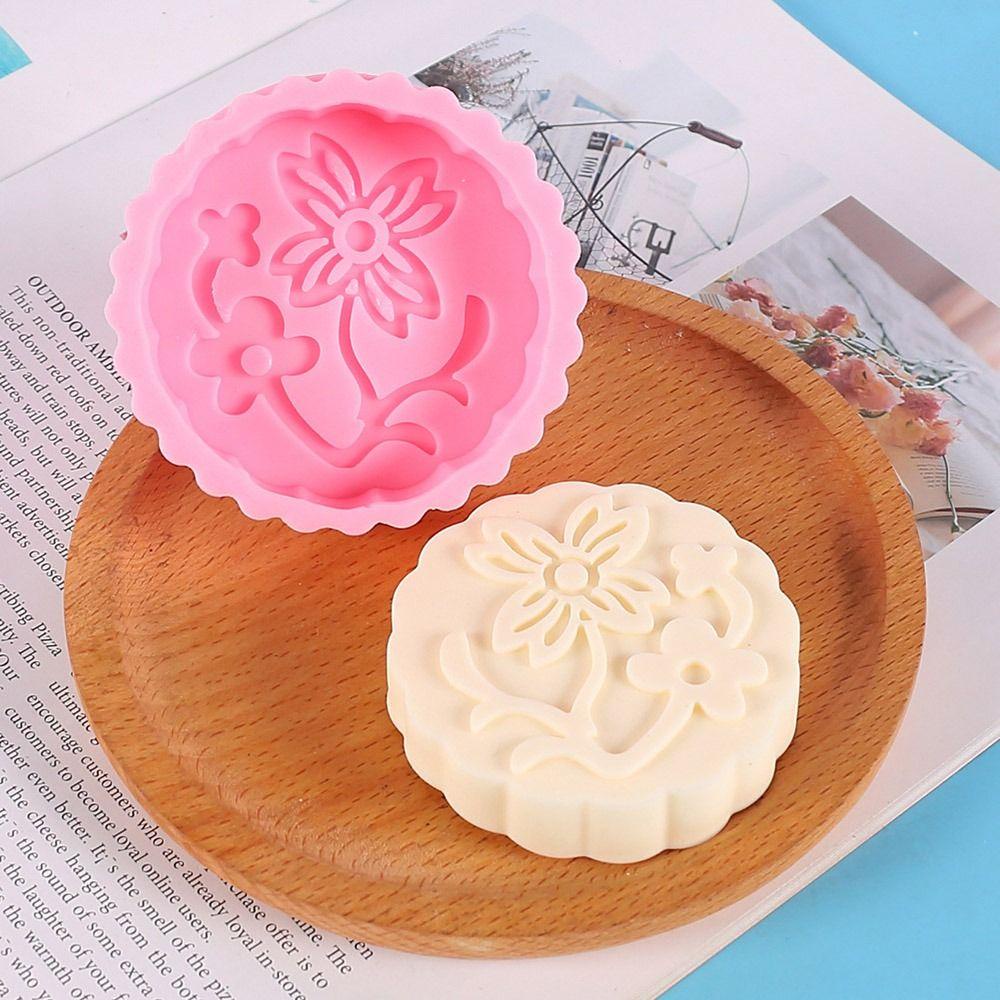 R-FLOWER 2pcs Cetakan Kue Reusable Silikon Aksesoris Dapur Jelly Mold