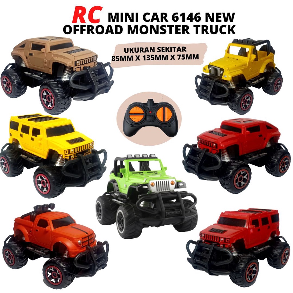 Mainan mobil remote kontrol offroad bentuk unik rc car toys mobil rock crawler mini climber Berlampu Kolong