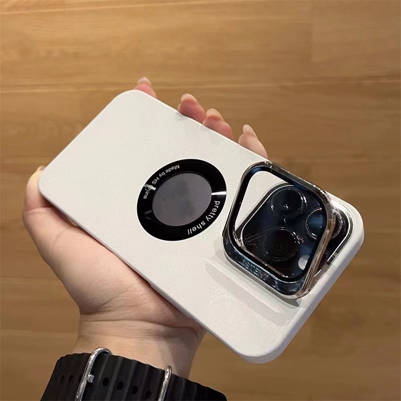 IPHONE Casing Mewah Iphone14 Pro Max Dengan standCase Iphone12 13 Pro Max Pelindung Kamera lens case Tertutup Penuh Perlindungan shockproof hard back cover