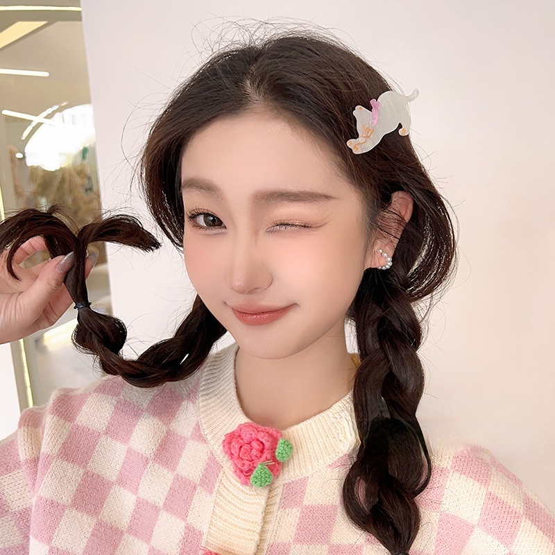 Korea Klip Rambut Plat Asam Asetat Hearwear Hiasan Rambut Kucing Lucu Hiasan Kepala Untuk Gadis Manis