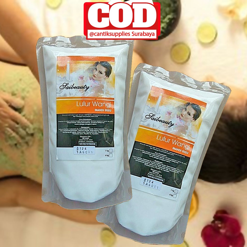 Terlaris Lulur Mandi Susu SAI Kemasan 1kg untuk salon dan spa