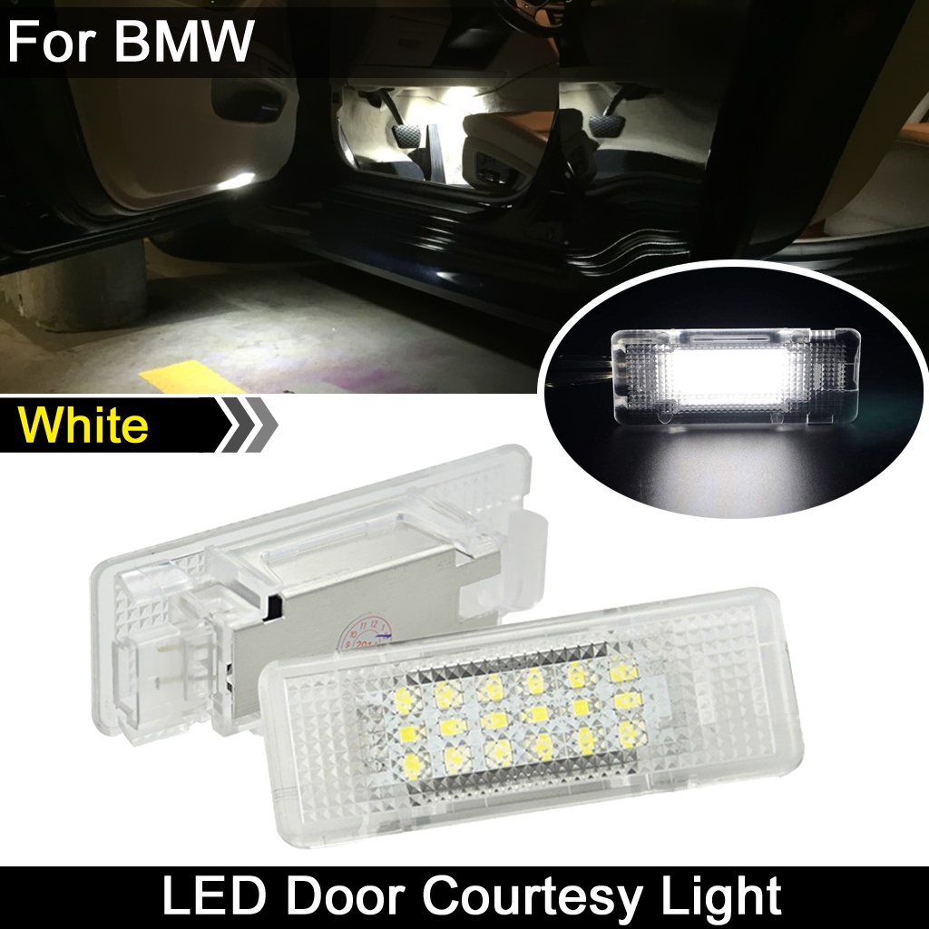 2pcs Putih LED Milik Footwell Under Door Light Lampu Selamat Datang Untuk BMW E39 E52/Z8 E53/X5