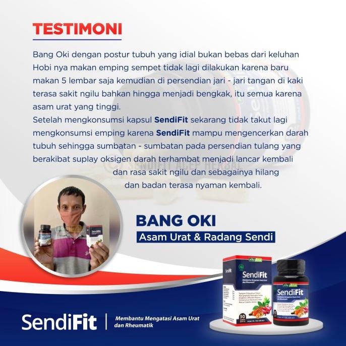 SendiFit - Obat Herbal Asam Urat, Rematik, Nyeri Sendi dan Tulang, Radang Sendi, Nyeri Otot, Pegal Linu, Encok, Syaraf Kejepit, Kesemutan dan Kebas 100% Original Sudah BPOM &amp; Halal MUI