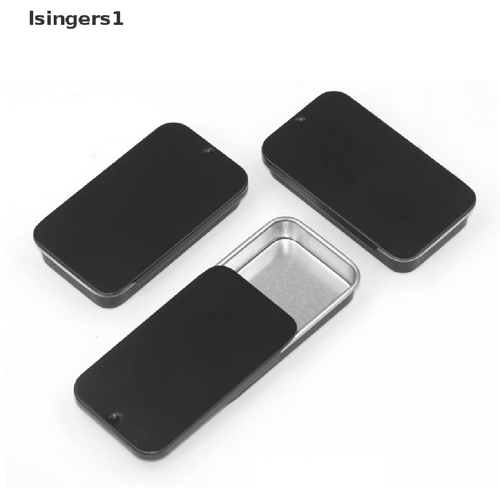 [lsingers1] Kotak Besi Mini Slide Cover Kotak Penyimpanan Perhiasan Pernikahan Pill Case Portable Tin Box Butik