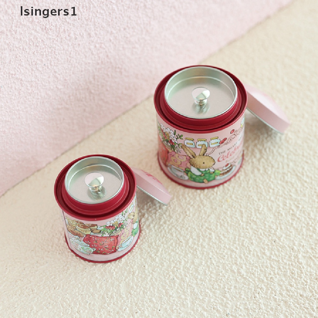 [lsingers1] Mini Floral Iron Tin Case Sealed Berbunga Kotak Penyimpanan Teh Candy Boxes Butik