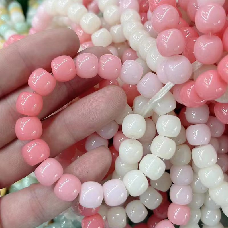 Imitasi Bodhi Gradual Gradual Handstring Dibungkus Jari Lembut Biru Peach Pink Pasangan Versi Siswa Es Permeabel Genggam Alat Tulis Gelang Perempuan