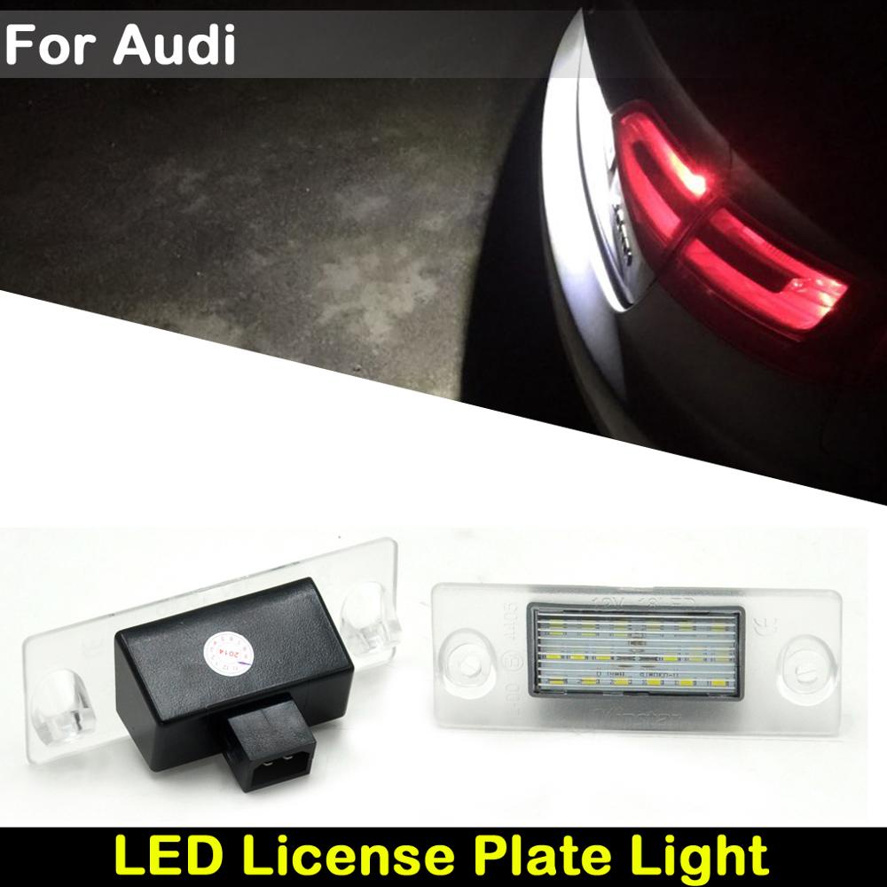 2pcs Lampu Plat Nomor LED Belakang Mobil Putih Lampu Plat Nomor Untuk Audi A3 8L S3 A4 S5 B5