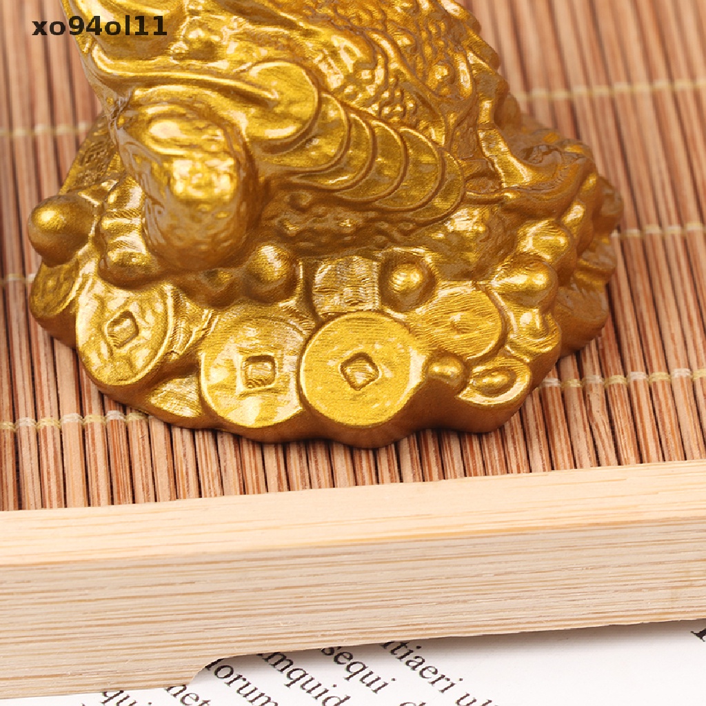 Xo Wealth Golden Frog Kodok Koin Rejeki Cina Kodok Feng Shui Kodok Ornamen Keberuntungan OL