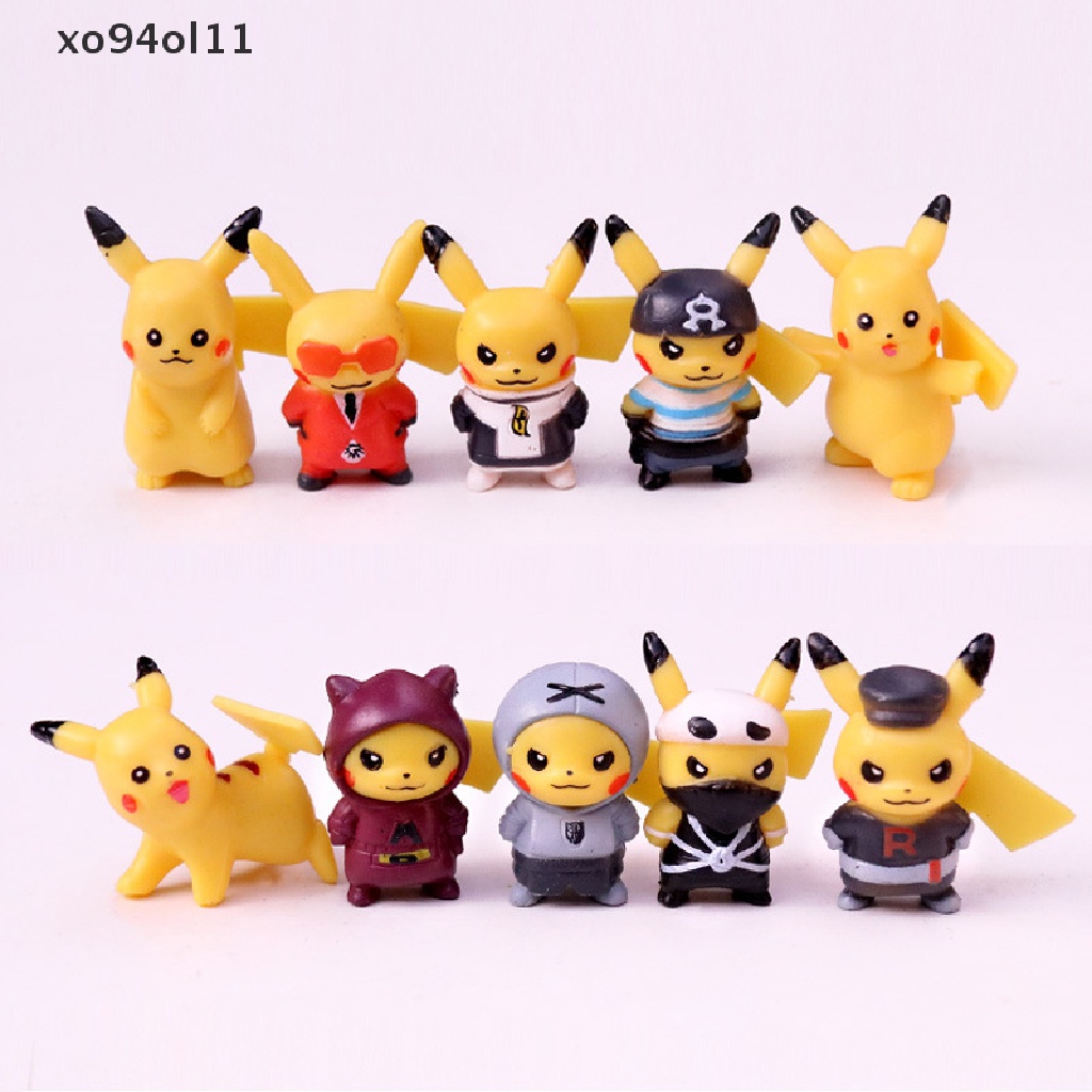 Xo Pokemon Action Figure Mainan Set Boneka Mainan Kartun Mini Pikachu Anime Model Toy OL