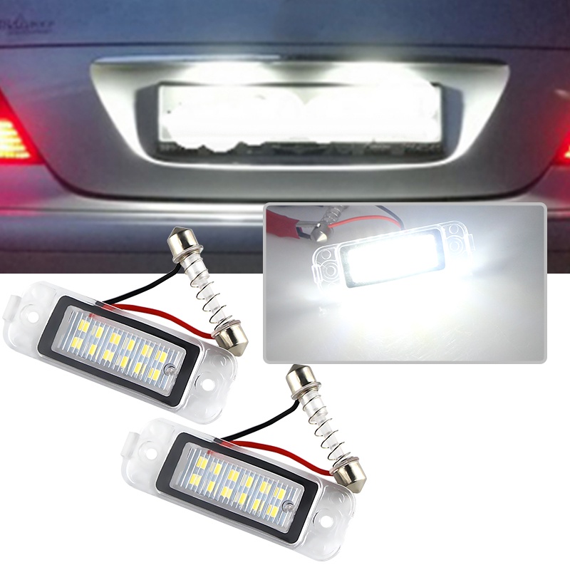 2pcs Lampu Plat Nomor LED Otomatis Mobil Cocok Untuk Mercedes W163 W164 X164 ML GL A2518200066