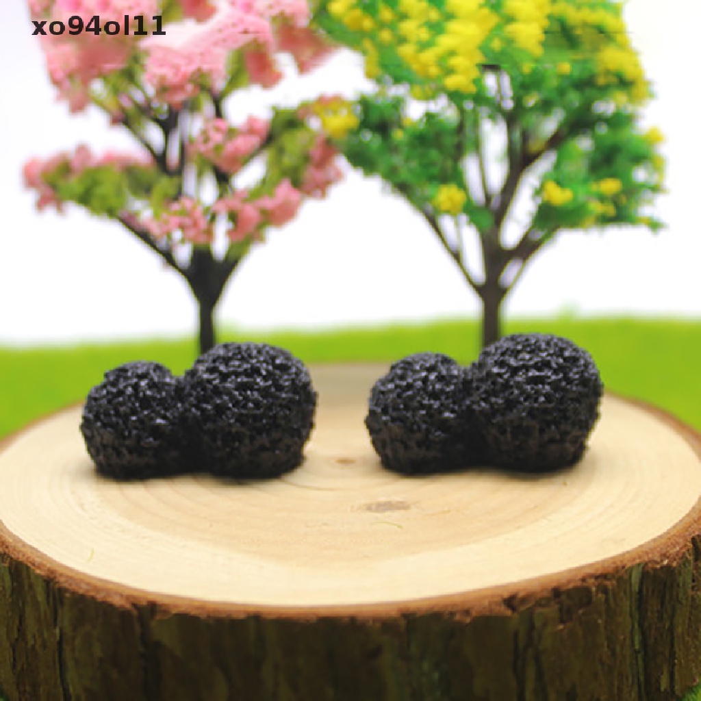 Xo 5buah Patung Boneka Kecil Bola Bara Hitam Mainan Anak Patung Miniatur OL