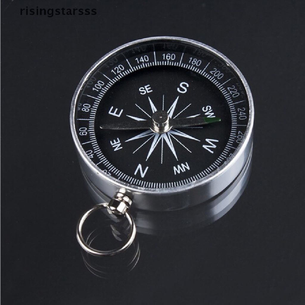 Rsid Span-new Silver Mini Portable Pocket Compass Untuk Camping Hiking Olahraga Outdoor Navigasi Jelly