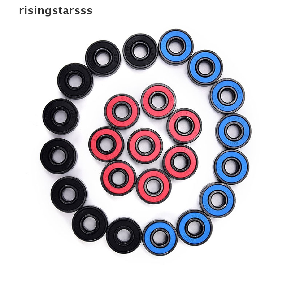 Rsid Span-new 8pcs /set 608RS Skate skateboard steel Terintegrasi spacer Bearings fit8pcs/set 608RS Roda Bearing Untuk Roller Skate Jelly