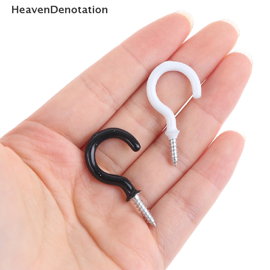 [HeavenDenotation] 10pcs Mug Gantungan Bahu Cup Hooks Heavy Duty Screw-In Ceiling Hooks Cup HDV