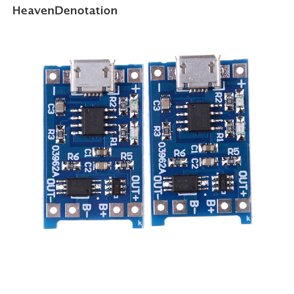 [HeavenDenotation] 2pcs/set 5V Micro USB 1A 18650lempengisian Lithium Papan Charger Modul HDV