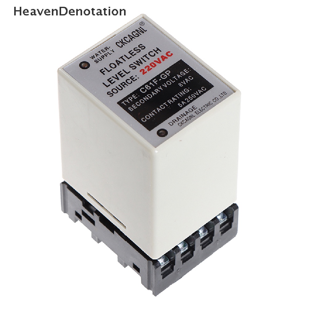 [HeavenDenotation] C61f-gp AC220V Relay Level Floatless Saklar Level Controller Dengan Base HDV